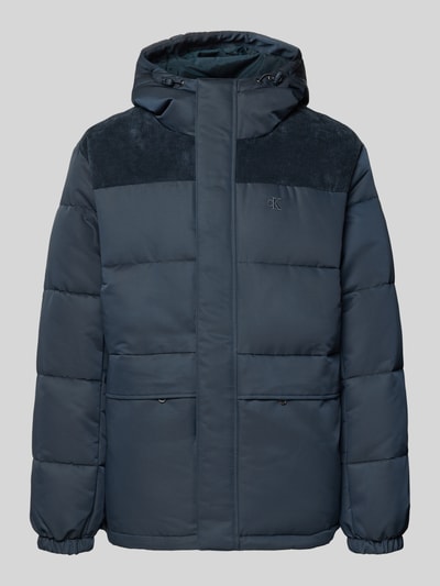 Calvin Klein Jeans Puffer Jacket mit verdecktem Reißverschluss und Label-Stitching Dunkelblau 2