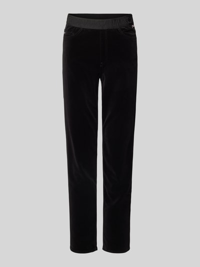 Marc Cain Stoffen broek met elastische band met logo Zwart - 2