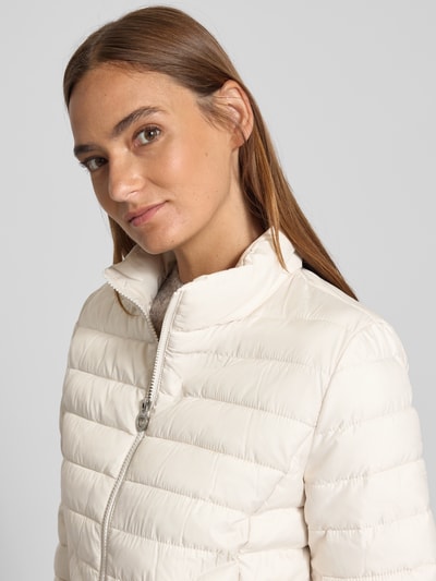 s.Oliver RED LABEL Slim fit gewatteerd jack met opstaande kraag Offwhite - 3