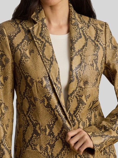 Lauren Ralph Lauren 'krój regular fit' kurtka skórzana z naturalnej skóry jagnięcej Camel 3