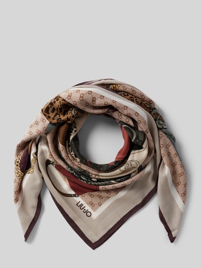 Liu Jo White Sjaal met labelprint, model 'Foulard' Beige - 1