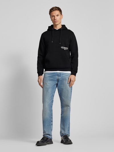 Karl Lagerfeld Hoodie mit Label-Print Black 1