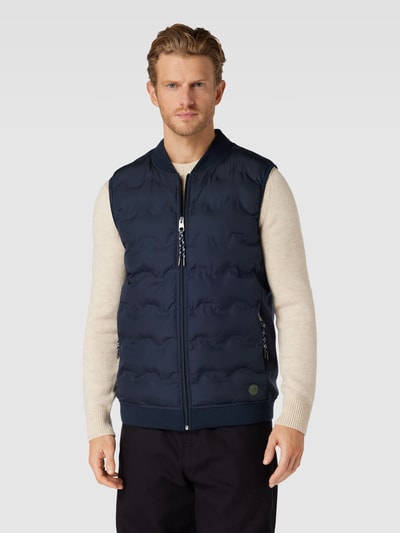 Fynch-Hatton Bodywarmer met opstaande kraag Marineblauw gemêleerd - 4