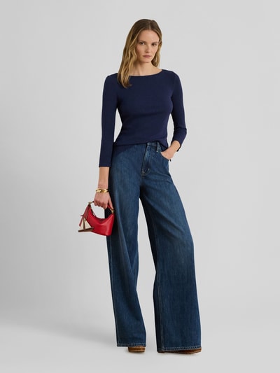 Lauren Ralph Lauren Strickshirt mit 3/4 Arm aus Baumwoll-Mix Marine 1