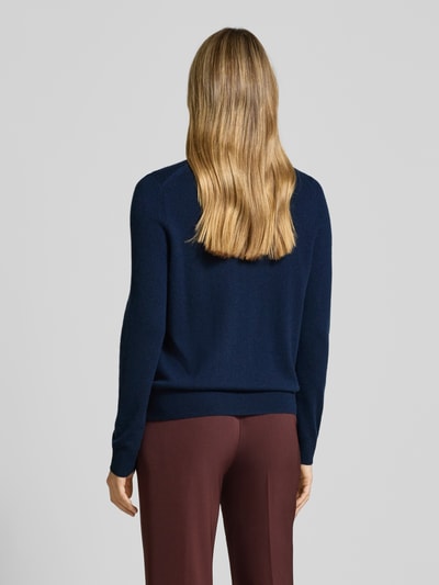 Jake*s Casual Strickpullover aus Kaschmir mit Rundhalsausschnitt Dunkelblau 5