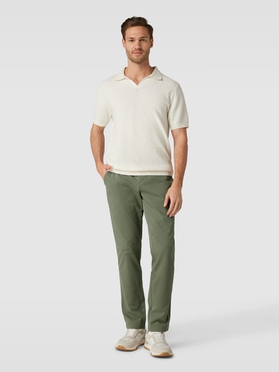 Bruun & Stengade Slim Fit Chino mit Viskose-Anteil Modell 'OLAV' Khaki 1