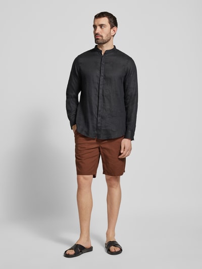 Matinique Regular Fit Bermudas aus Leinen-Baumwoll-Mix Modell 'barton' Rostrot 1