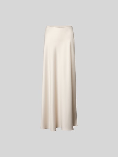 Produktfoto, Maxirock mit Reißverschluss aus Satin von Juvia in Creme mit schmaler Passform und Maxi-Länge, glatte Satin-Haptik