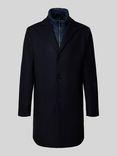 Roy Robson Lange jas van scheerwolmix in 2-in-1 look Marineblauw - 2