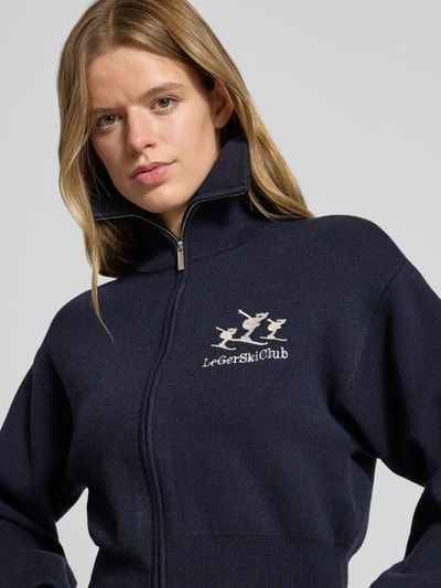 LeGer by Lena Gercke Kurtka z dzianiny krótka z mieszanki wiskozy model ‘Jaden’ Czarny 3