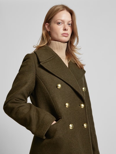 Barbour Lange jas met reverskraag, model 'REVA' Olijfgroen - 3