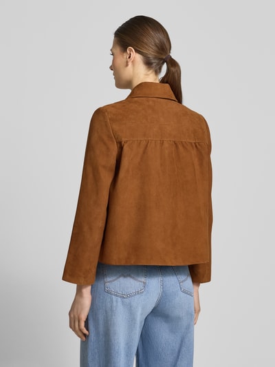 ba&sh Kurtka skórzana z wykładanym kołnierzem Model 'MILAS' Camel 5