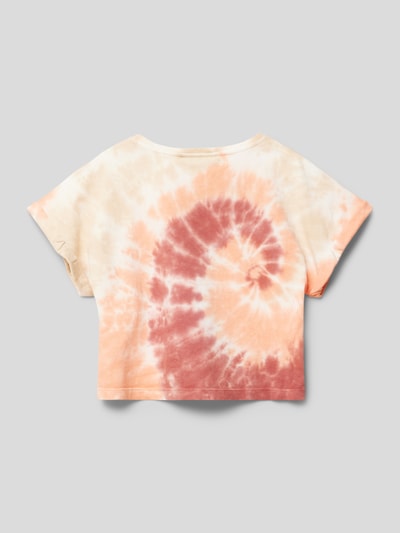 Garcia T-shirt met all-over print Abrikoos - 3