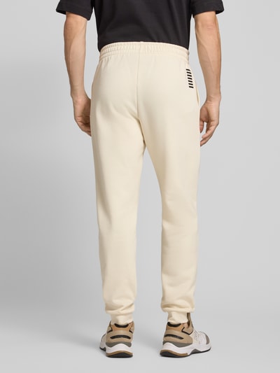 EA7 Emporio Armani Sweatbroek met elastische band Offwhite - 5