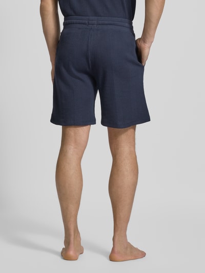BOSS Regular Fit Sweatshorts aus Baumwoll-Mix Marine 5