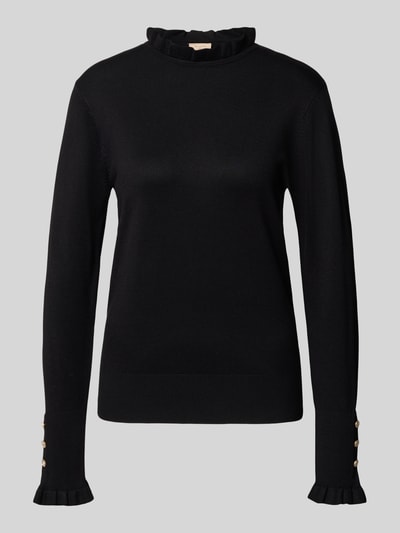 FREE/QUENT Regular Fit Longsleeve aus Viskose-Mix Modell 'Katie' Black 2