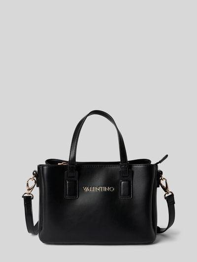 Produktfoto, Handtasche in Leder-Optik Modell 'Clio' von VALENTINO BAGS in Schwarz mit Logo-Applikation, Reißverschluss und Schulterriemen