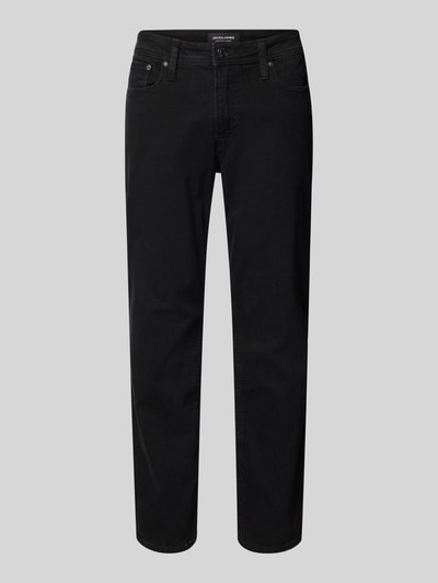 Jack & Jones Straight fit jeans in 5-pocketmodel, model 'CLARK' Zwart - 2