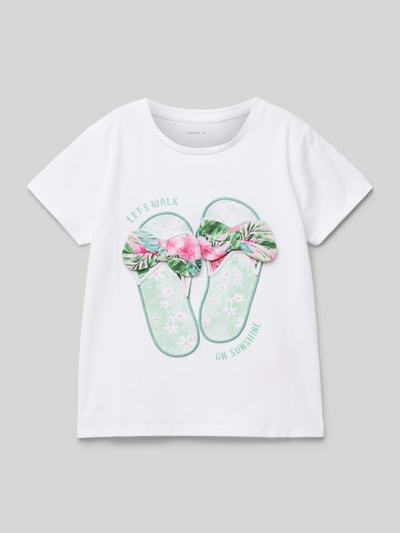 Name It T-shirt met labeldetail, model 'FIWI' Wit - 1