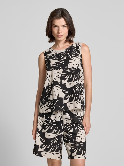 FREE/QUENT Loose Fit Blusentop aus Viskose-Leinen-Mix Modell 'LAVISCO' Black 4