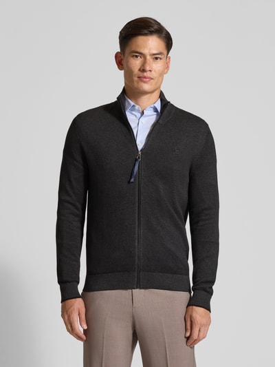 Lerros Strickjacke mit Stehkragen Anthrazit 4