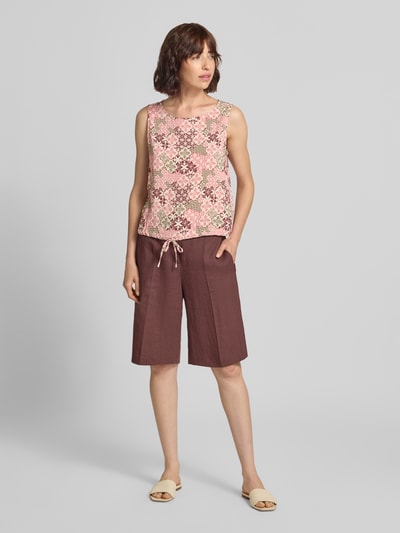 s.Oliver RED LABEL Regular Fit Blusentop aus Viskose-Mix Bordeaux 1