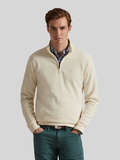 Polo Ralph Lauren Regular Fit Troyer aus Baumwoll-Mix Offwhite 4