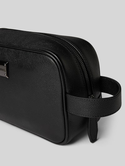 Emporio Armani Kulturtasche in Leder-Optik Black 3