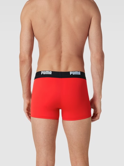 Puma Trunks mit Logo-Bund Rot 4