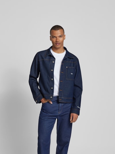 MAISON KITSUNE Jeansjacke mit Brusttasche Jeansblau 4