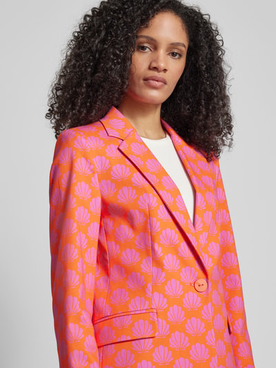 Milano Italy Blazer mit Reverskragen Orange 3