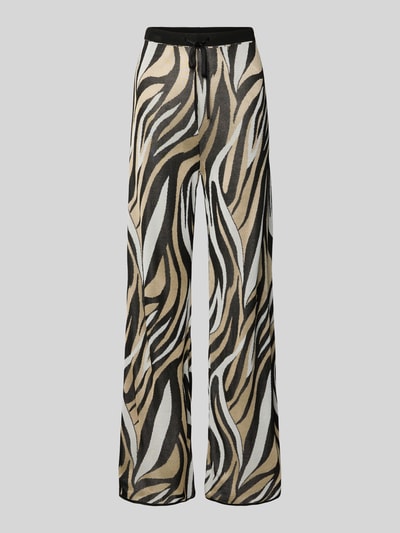Marella Hose aus Viskose im Allover-Look Black 2