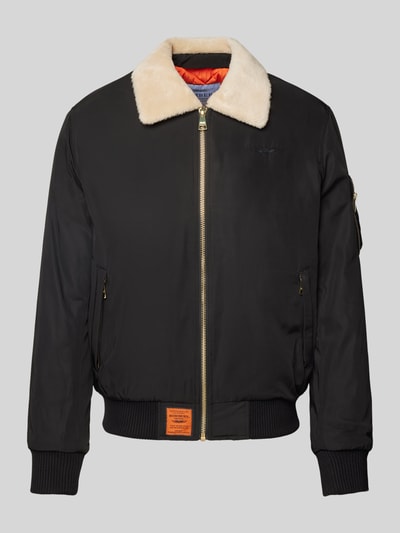 Original Bombers Bomberjack met ritszakken, model 'VERSMOLD' Zwart - 2