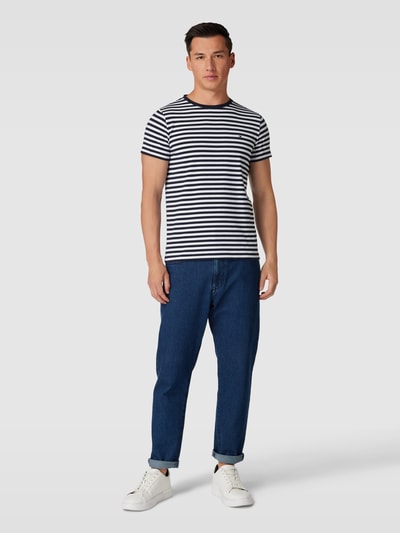 Tommy Hilfiger Slim Fit T-Shirt mit Label-Stitching Marine 1