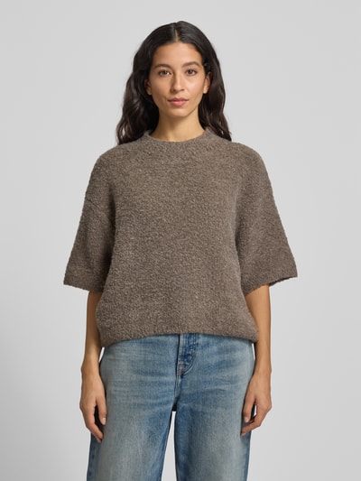 American Vintage Strickpullover aus Leinen-Mix mit Alpaka-Anteil Modell 'ZOLLY' Taupe 4