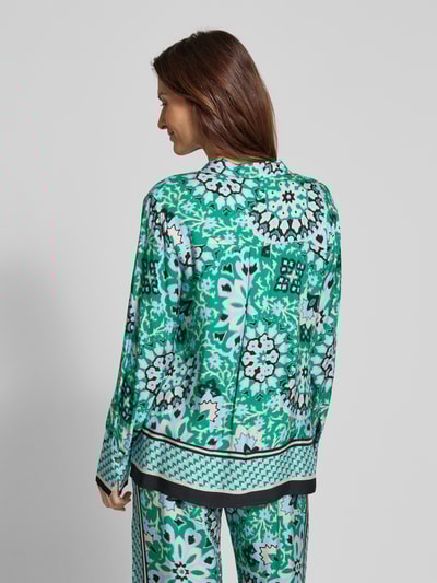 comma Regular Fit Bluse mit Hemdblusenkragen Gruen 5