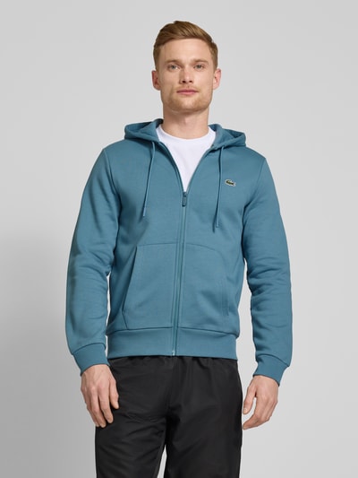 Lacoste Sweatjacke mit Reißverschluss Rauchblau 4