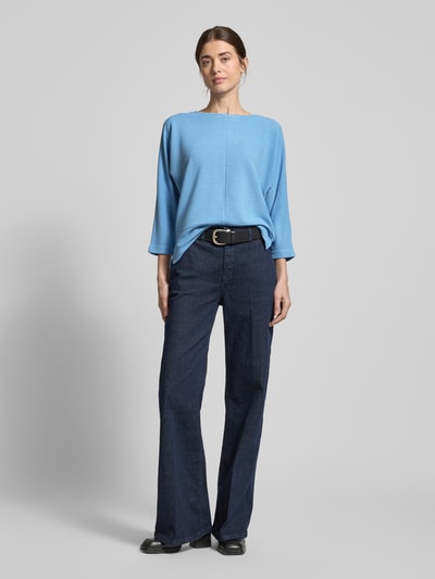 OPUS Sweatshirt mit Strukturmuster Modell 'Sinni' Blau 1