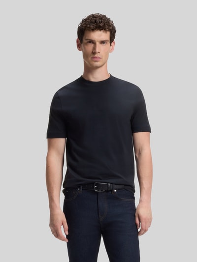 BOSS Regular fit t-shirt van puur katoen model 'Thompson 02' Marineblauw - 4