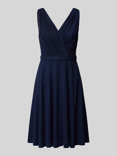 TROYDEN COLLECTION Cocktailkleid mit V-Ausschnitt Dunkelblau 2