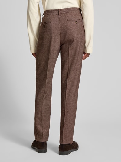 SELECTED HOMME Tapered Hose aus Woll-Anteil Modell 'LEROY' Mittelbraun Mel 5