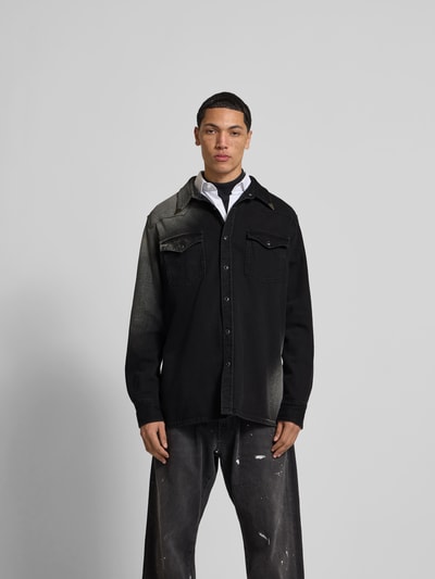 MM6 Maison Margiela Jeanshemd mit Knopfleiste Anthrazit 4