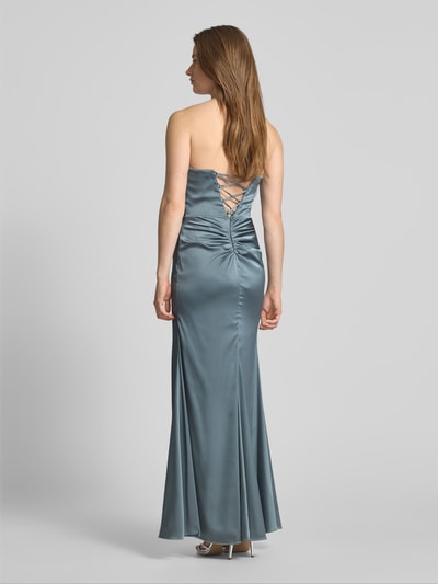 Hey Kyla Sukienka z odkrytymi ramionami, obszyciem ozdobnymi kamieniami i marszczeniami Jasnoniebieski 5