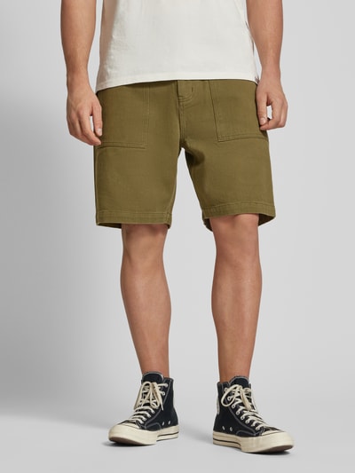 SANTA CRUZ Jeansshorts mit Eingrifftaschen Khaki 4