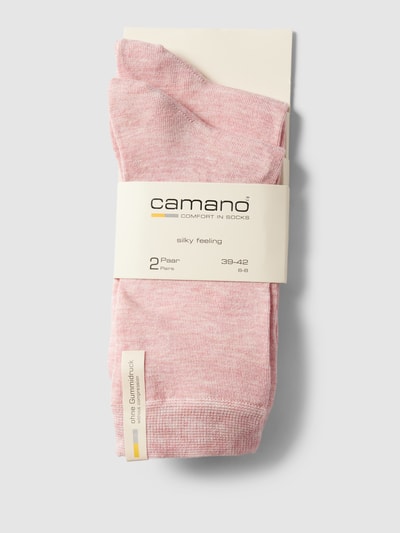 camano Socken mit Label-Detail Modell 'SILKY FEEL' Rose Melange 3