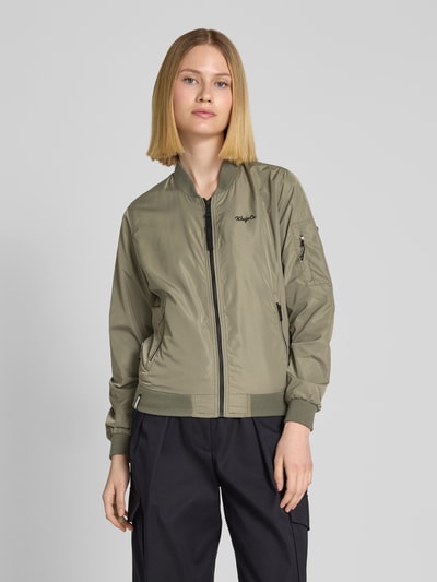 khujo Bomberjacke mit Label-Print Modell 'CEND' Khaki 4