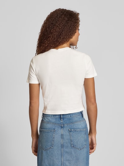 ONLY Regular Fit T-Shirt aus reiner Baumwolle Modell 'KELLY LIFE' Offwhite 5