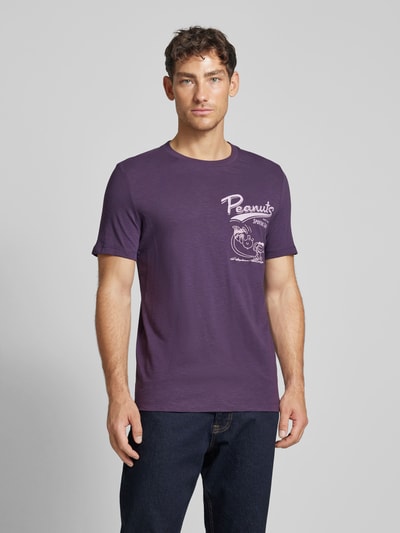 s.Oliver RED LABEL Regular Fit T-Shirt mit Peanuts-Print Violett 4