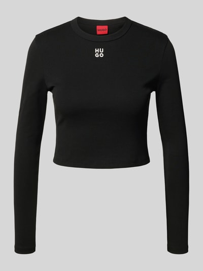 HUGO Regular fit shirt met lange mouwen van katoenmix, model 'DAFILOMENA' Zwart - 2