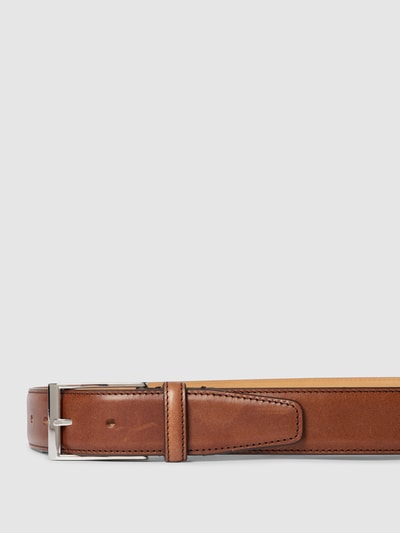 Tiger of Sweden Ledergürtel mit Label-Detail Modell 'HELMI' Dunkelbraun 2